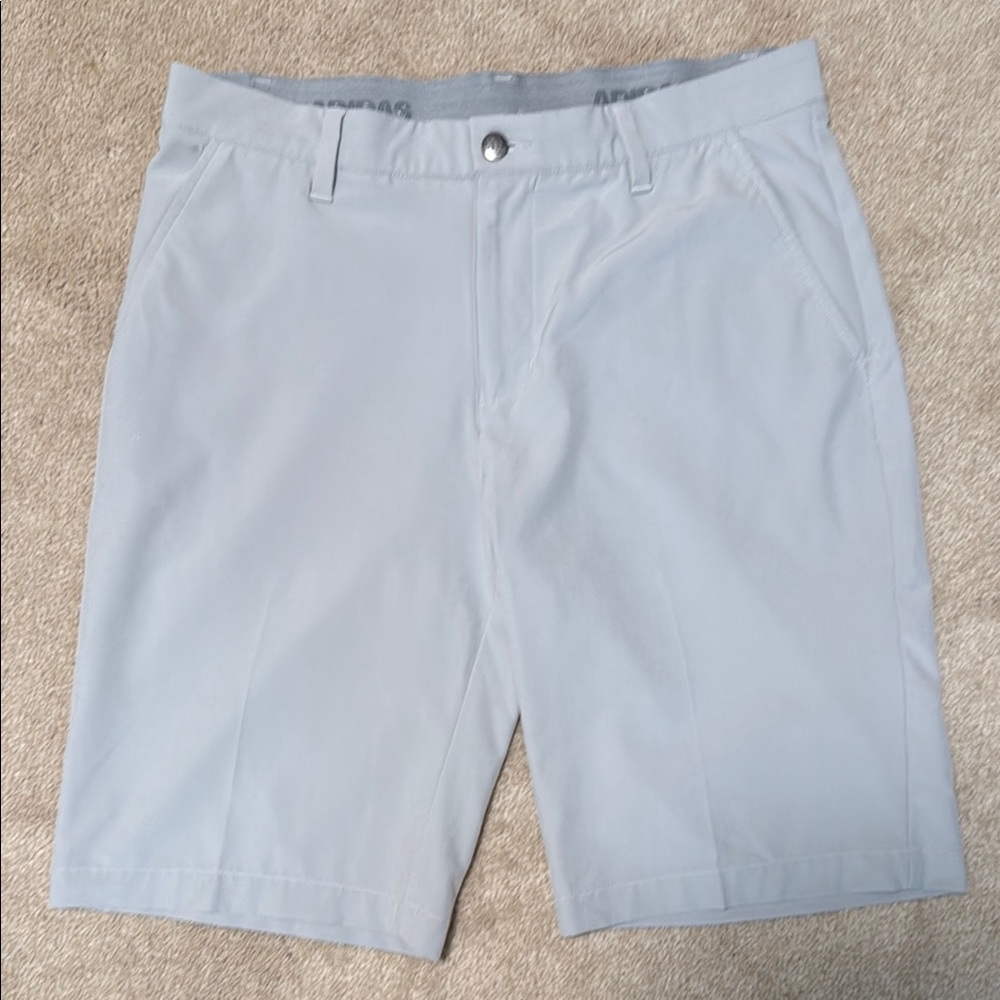 adidas Men's Light Blue Flat Front Shorts